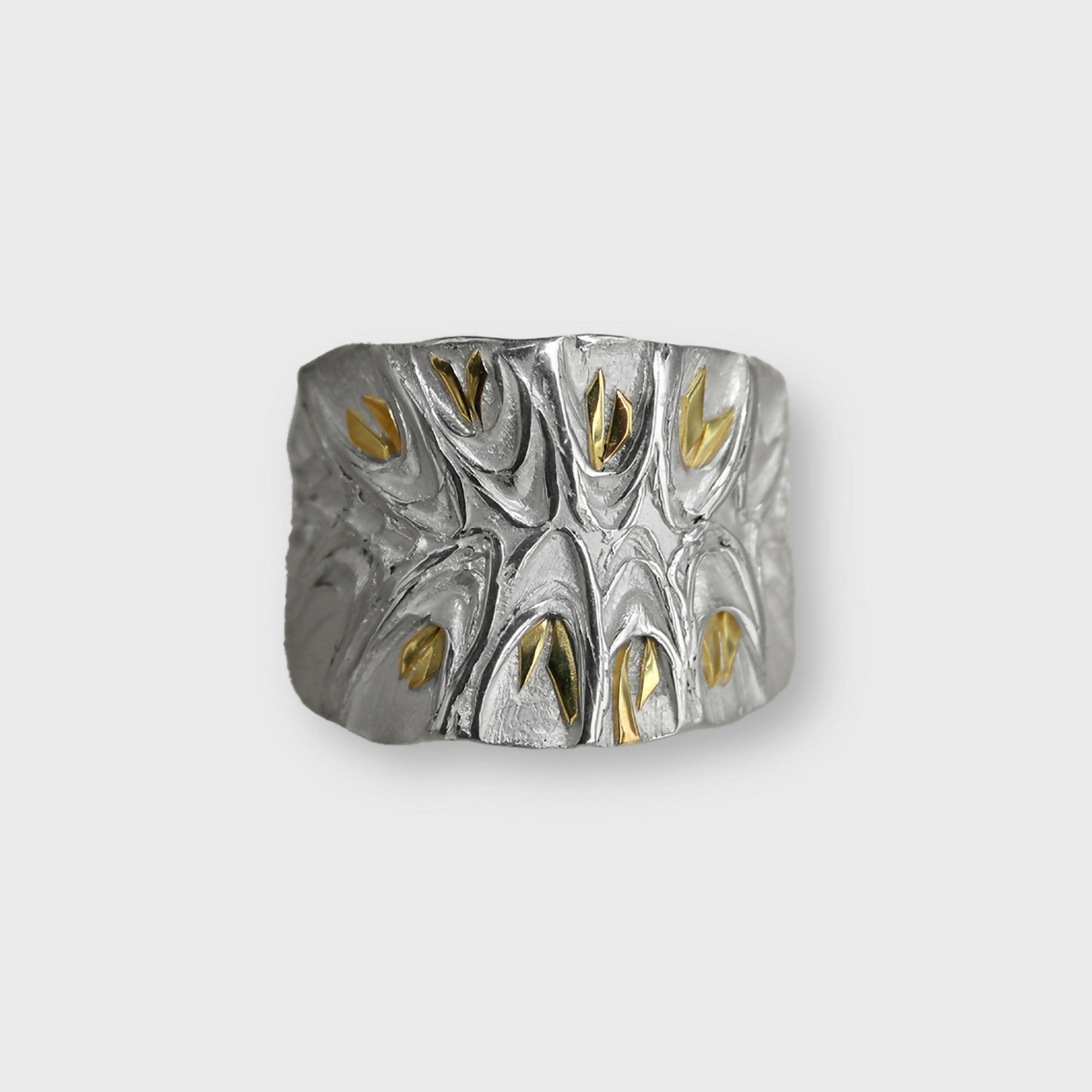 bague_mollusque_iv_piece_unique_t57_en_argent_pur_et_or_sol_billeke copie | EMPREINTES Paris