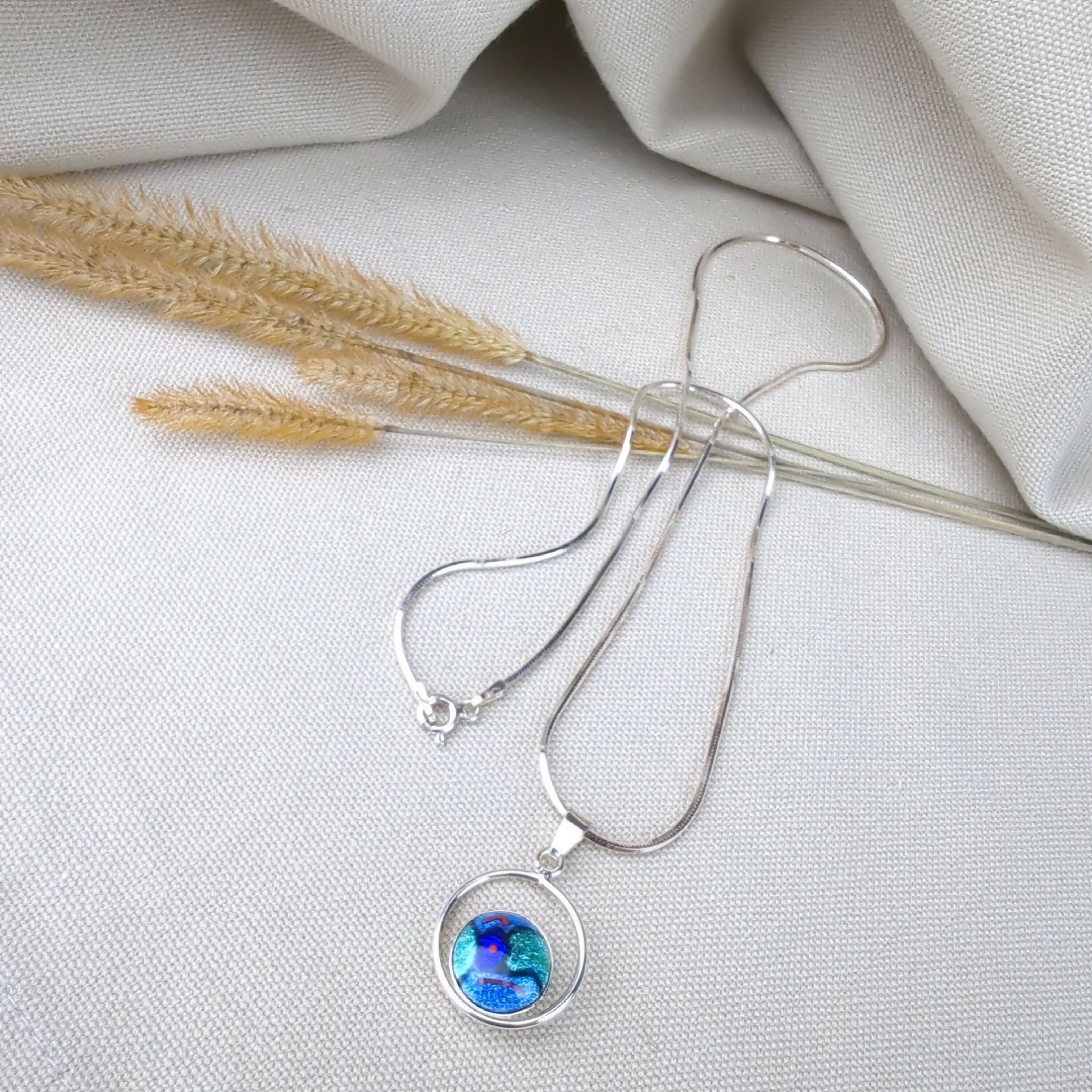 Collier Double Cercle en émail et argent ll | EMPREINTES Paris