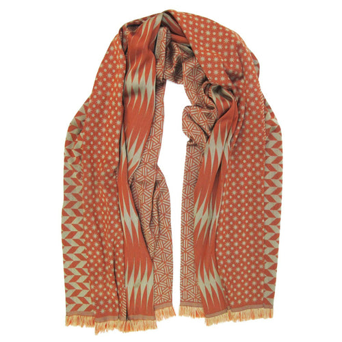 echarpe_maxi_laine_soie_orange_sable_planetarium_sophie_guyot_soieries copie | EMPREINTES Paris - EMPREINTES Paris