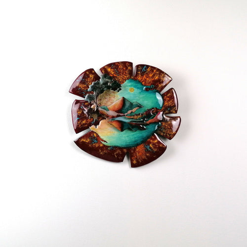 Landscape - Décoration murale en émail 3D sur cuivre. | EMPREINTES Paris - EMPREINTES Paris