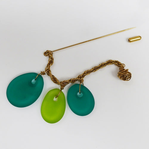 Broche GALET VERT E1015 | EMPREINTES Paris - EMPREINTES Paris