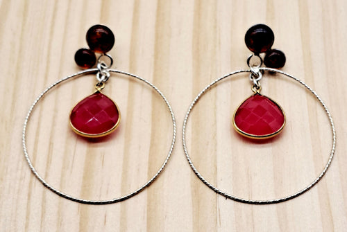 Boucles d'oreilles cercles et sillimanites | EMPREINTES Paris - EMPREINTES Paris