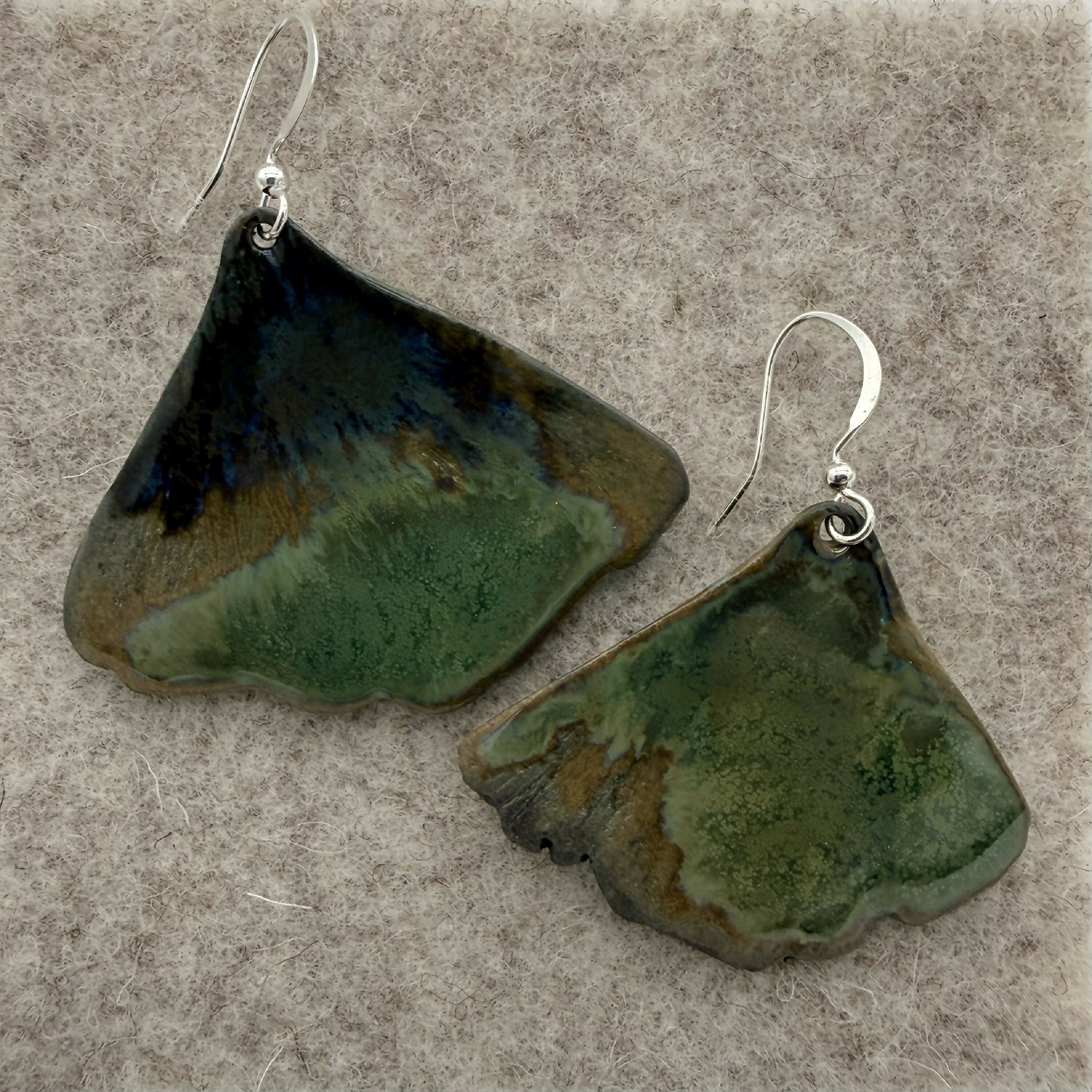 Boucles d’oreilles ginkgo crépuscule | EMPREINTES Paris