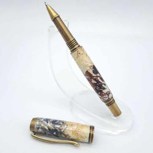 Roller fleuri de centaurées et de roses G144 | EMPREINTES Paris - EMPREINTES Paris