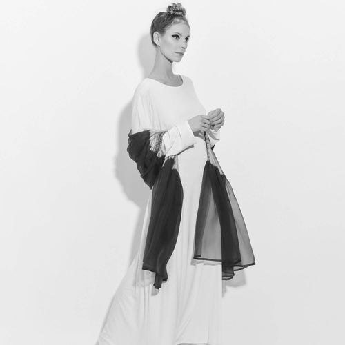 Étole organza de soie plissé Juliette 044 | EMPREINTES Paris - EMPREINTES Paris