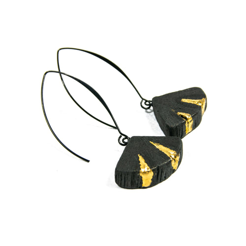Boucles d’oreilles KURO-KIN-FULI-KINTSUGI-GINKO 1 | EMPREINTES Paris - EMPREINTES Paris