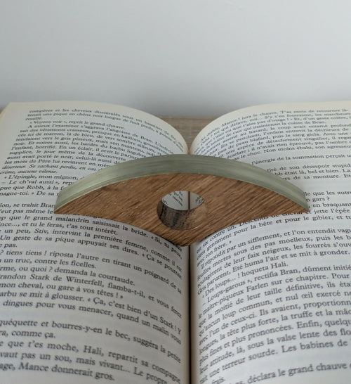 Bague de lecture avec Marqueterie de Paille Kaki Clair | EMPREINTES Paris - EMPREINTES Paris