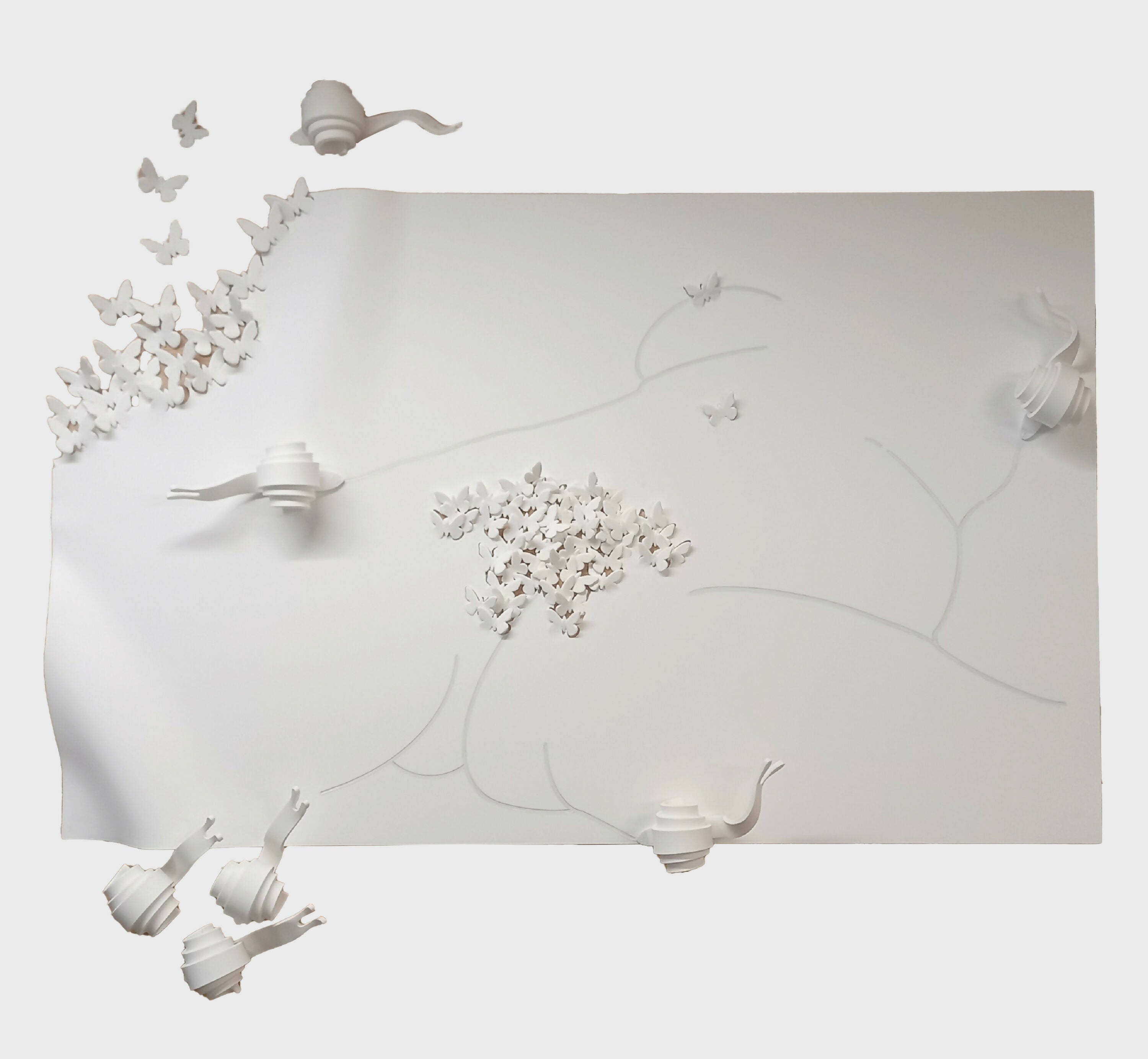 Sculpture murale Le rêve du papillon... l