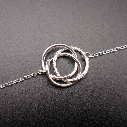 Bracelet anneaux de Borromée Argent rhodié | EMPREINTES Paris - EMPREINTES Paris