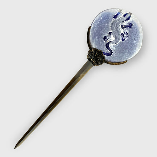 salamandre, lezard, reptile, cadeau decoration bleu, cadeau homme, ouvre-lettres, coupe papier, accessoir de bureaux | EMPREINTES Paris - EMPREINTES Paris