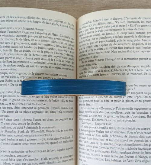 Bague de lecture avec Marqueterie de Paille Bleue Roi | EMPREINTES Paris - EMPREINTES Paris