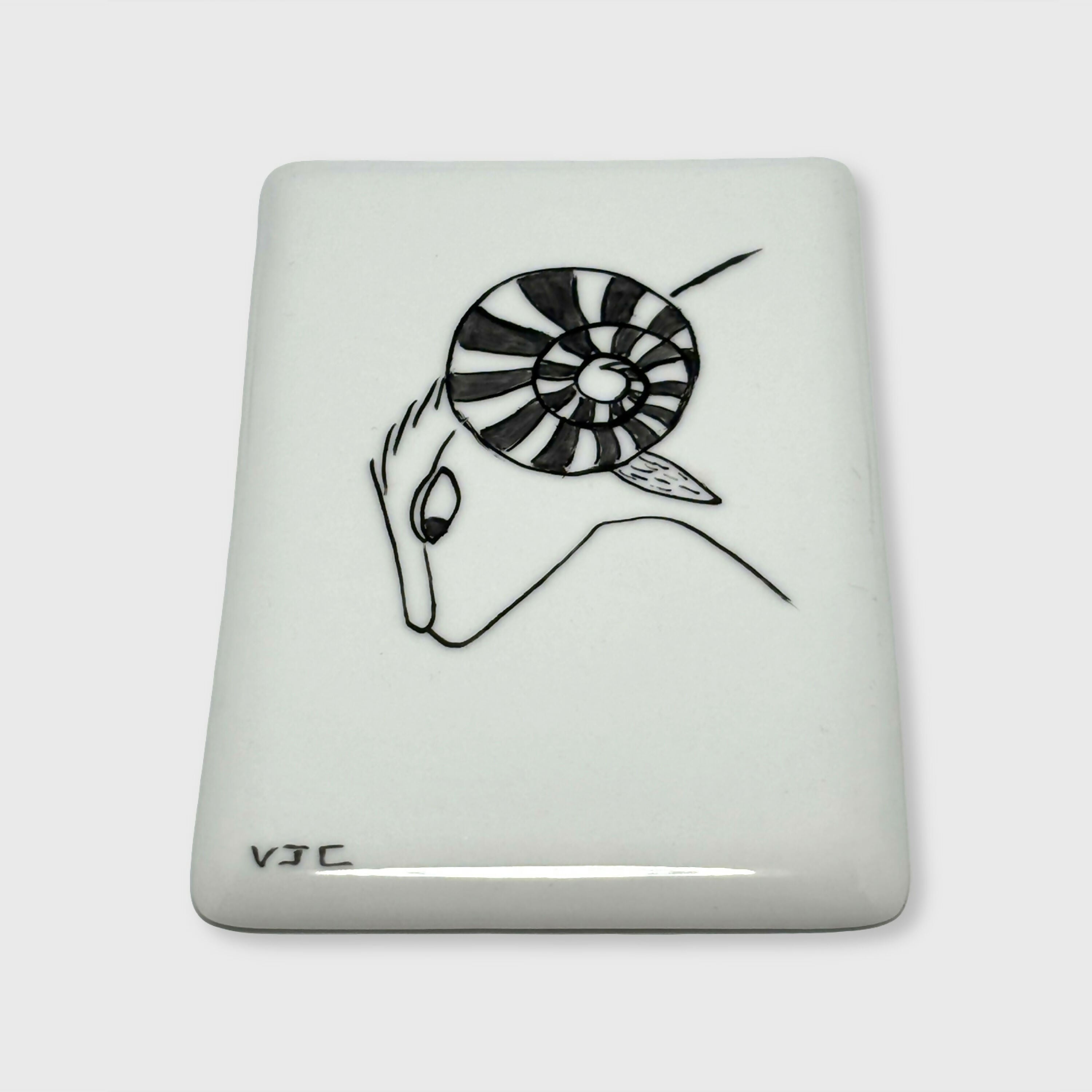 Carte du zodiaque en Porcelaine Bélier | EMPREINTES Paris