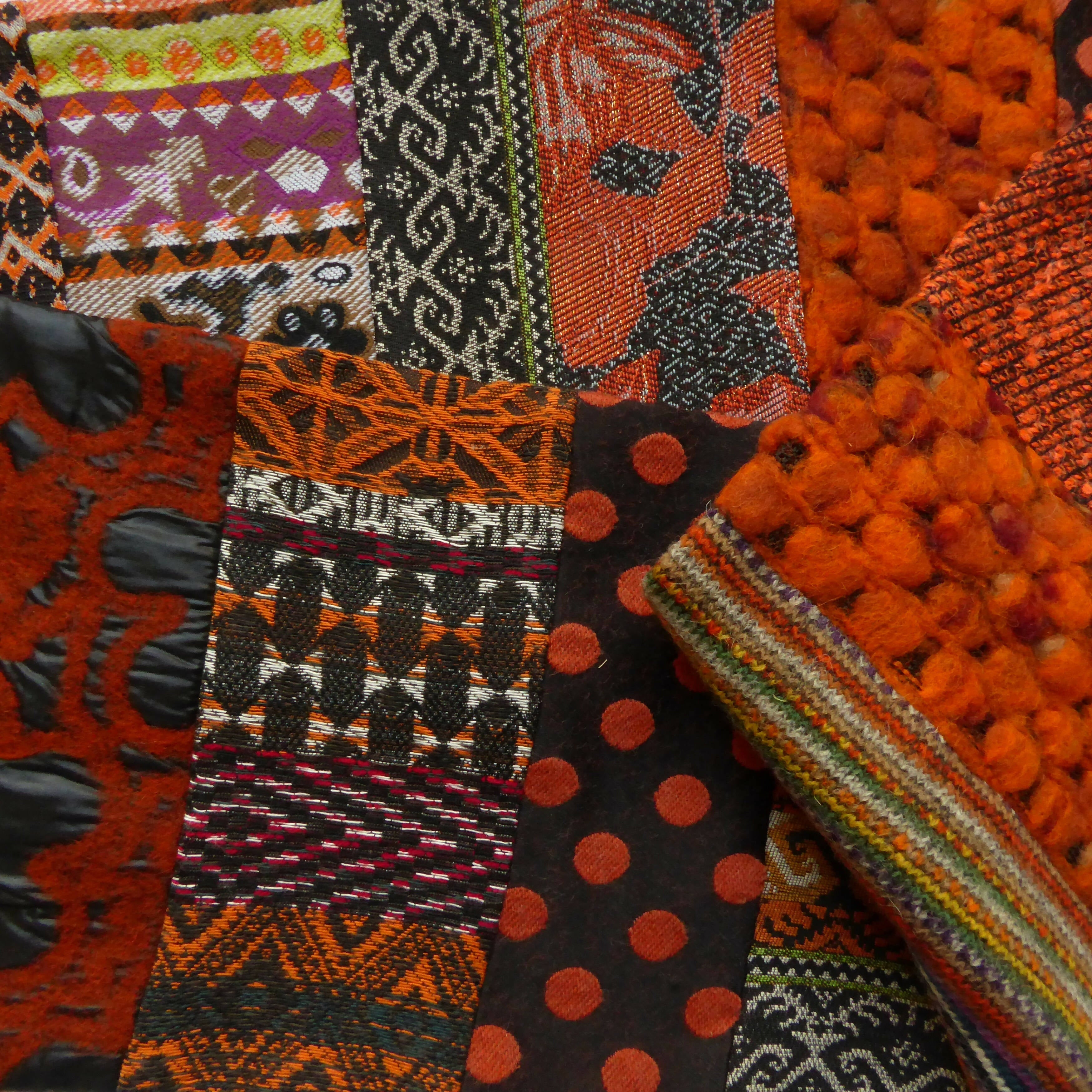 Écharpe hivernale femme-multico orange | EMPREINTES Paris