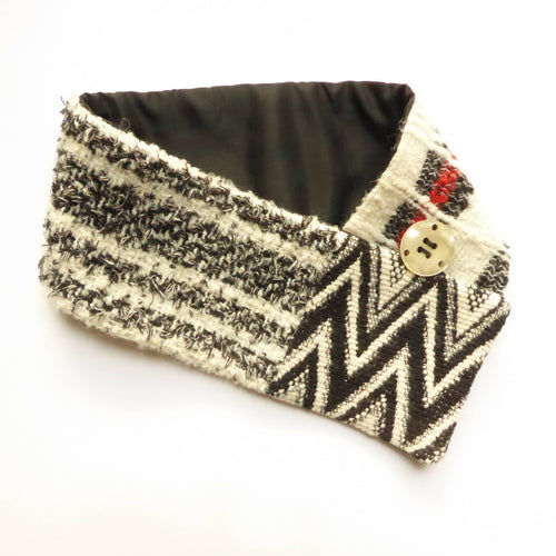 Col en laine blanc- noir | EMPREINTES Paris - EMPREINTES Paris