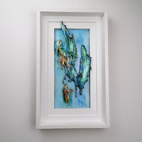 Déliquescence - Tableau en émail 3D sur cuivre et feuilles d'argent | EMPREINTES Paris - EMPREINTES Paris