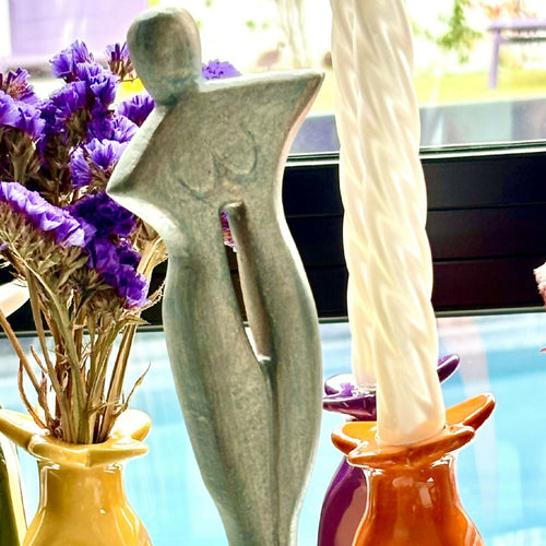 Figurine 3 en pierre calcaire de Crazannes, patiné bronze vert | EMPREINTES Paris - EMPREINTES Paris