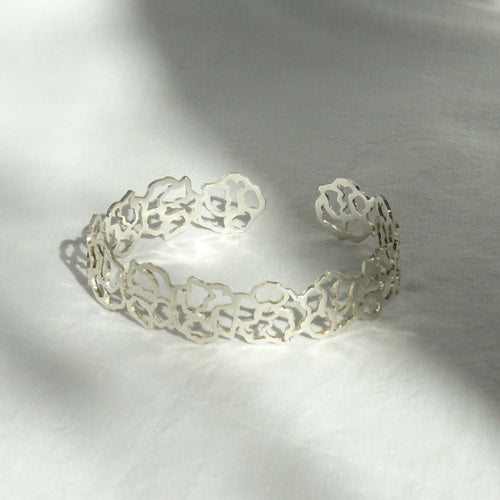 Bracelet argent ajouré floral Boutons de roses | EMPREINTES Paris - EMPREINTES Paris