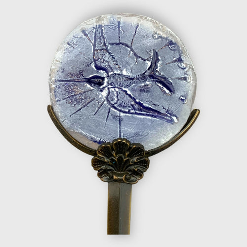 cadeau bleu, oiseau, hirondelle, accessoire de bureau, ouvre lettre, couteaux, lame, cadeau masculin, fete des père | EMPREINTES Paris - EMPREINTES Paris