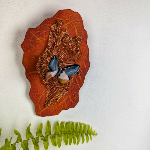 Voltige et Papillon 2 - pièce décorative en émail sur cuivre | EMPREINTES Paris - EMPREINTES Paris