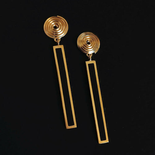 Boucles d'oreilles Klimty bois d'ébène argent ou dorées | EMPREINTES Paris - EMPREINTES Paris