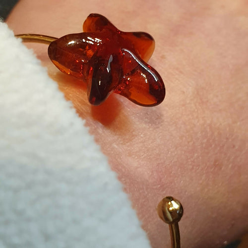 Bracelet jonc Etoile ambre | EMPREINTES Paris - EMPREINTES Paris