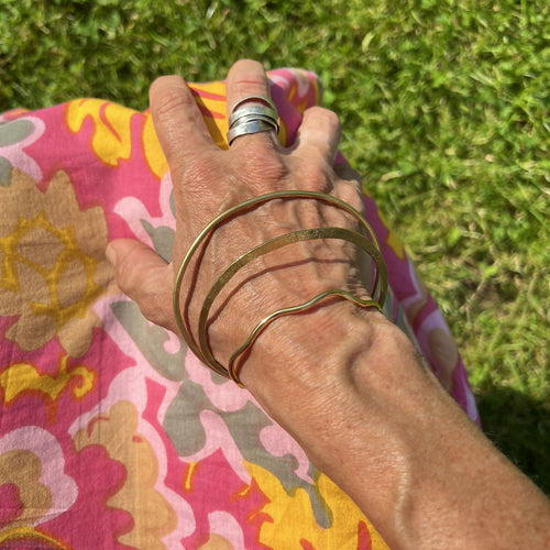 Bracelet Escargot de Bourgogne laiton - atelier lor copie | EMPREINTES Paris - EMPREINTES Paris