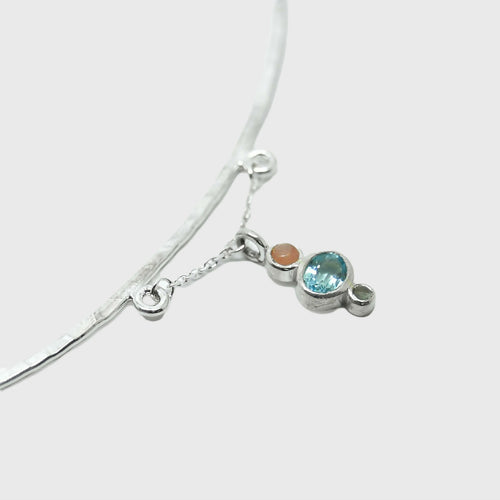 Collier Cairn Argent et pierres fines | EMPREINTES Paris - EMPREINTES Paris