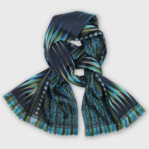 echarpe_midi_laine_soie_multico_marine_lune_infini_sophie_guyot_soieries copie | EMPREINTES Paris - EMPREINTES Paris