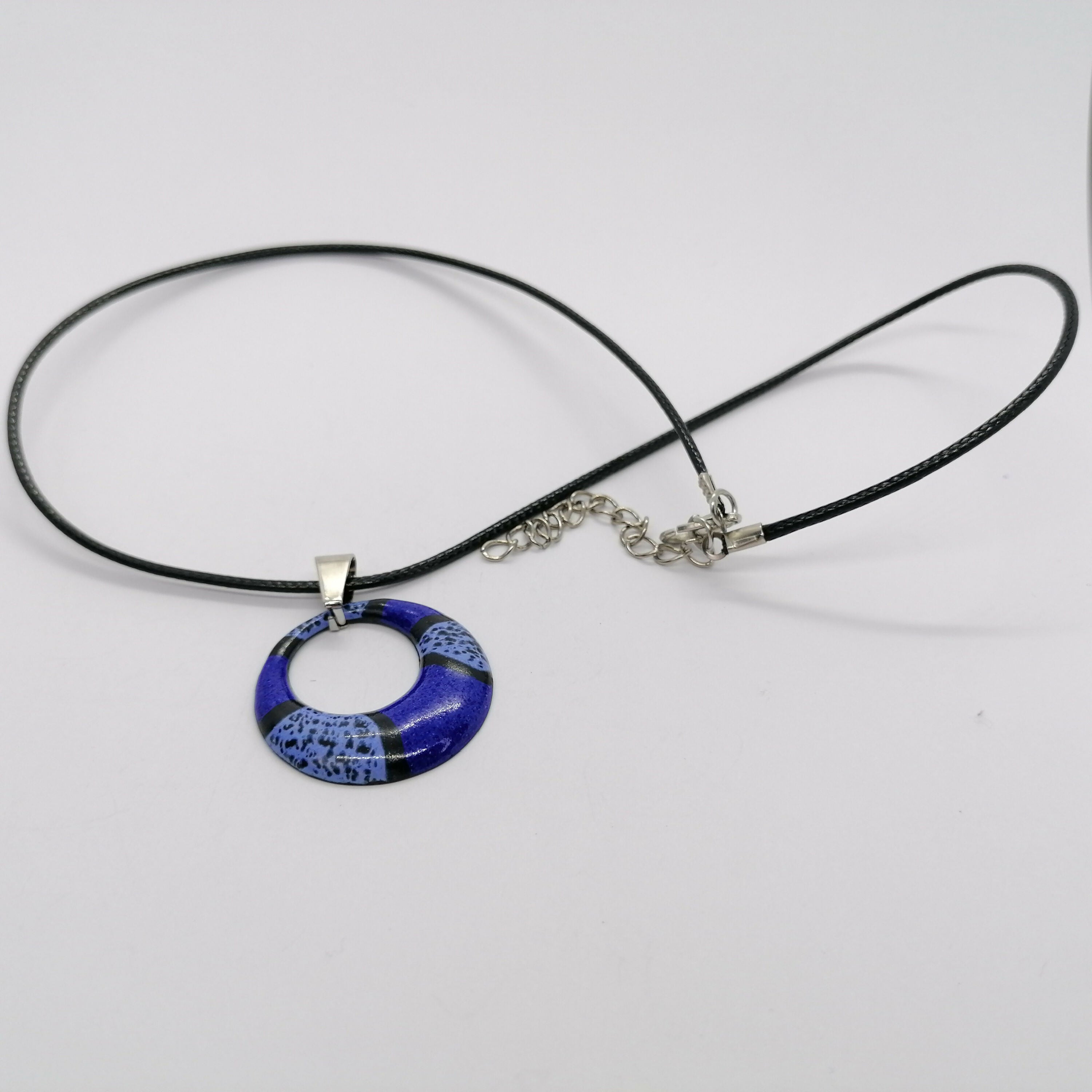 Pendentif Couleurs de Feux en émail sur cuivre bleus | EMPREINTES Paris