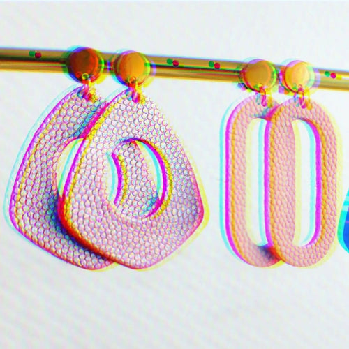 boucles_doreilles_arche_art_deco_en_cuir_rose_julie_troncin_maroquinerie | EMPREINTES Paris - EMPREINTES Paris