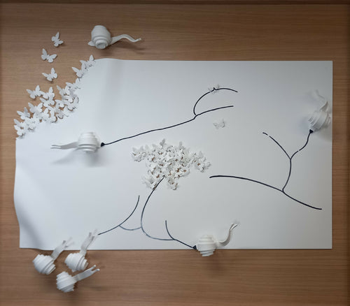 Sculpture murale Le rêve du papillon... l'origine | EMPREINTES Paris - EMPREINTES Paris