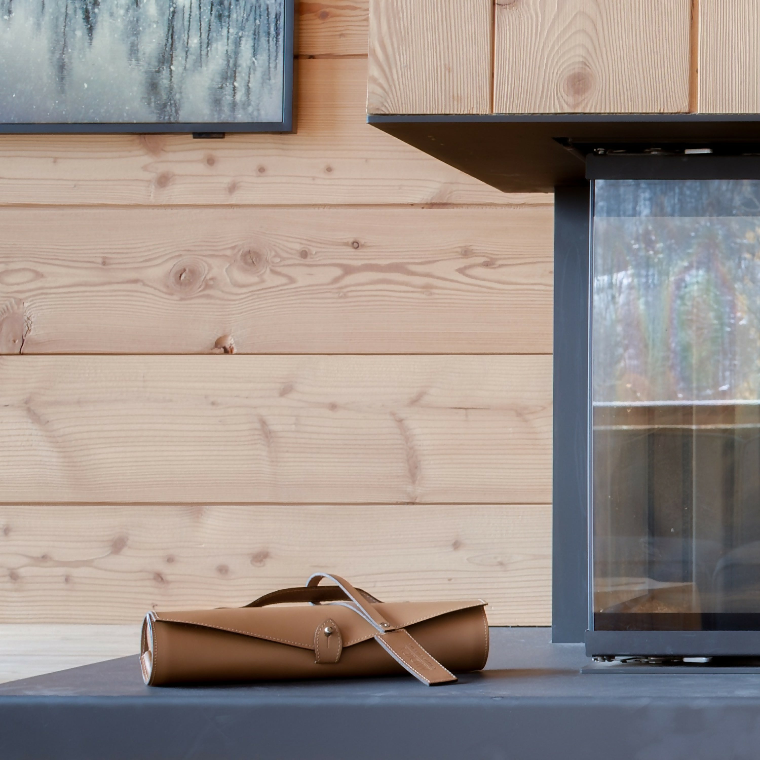 Trousse à feu en cuir camel | EMPREINTES Paris