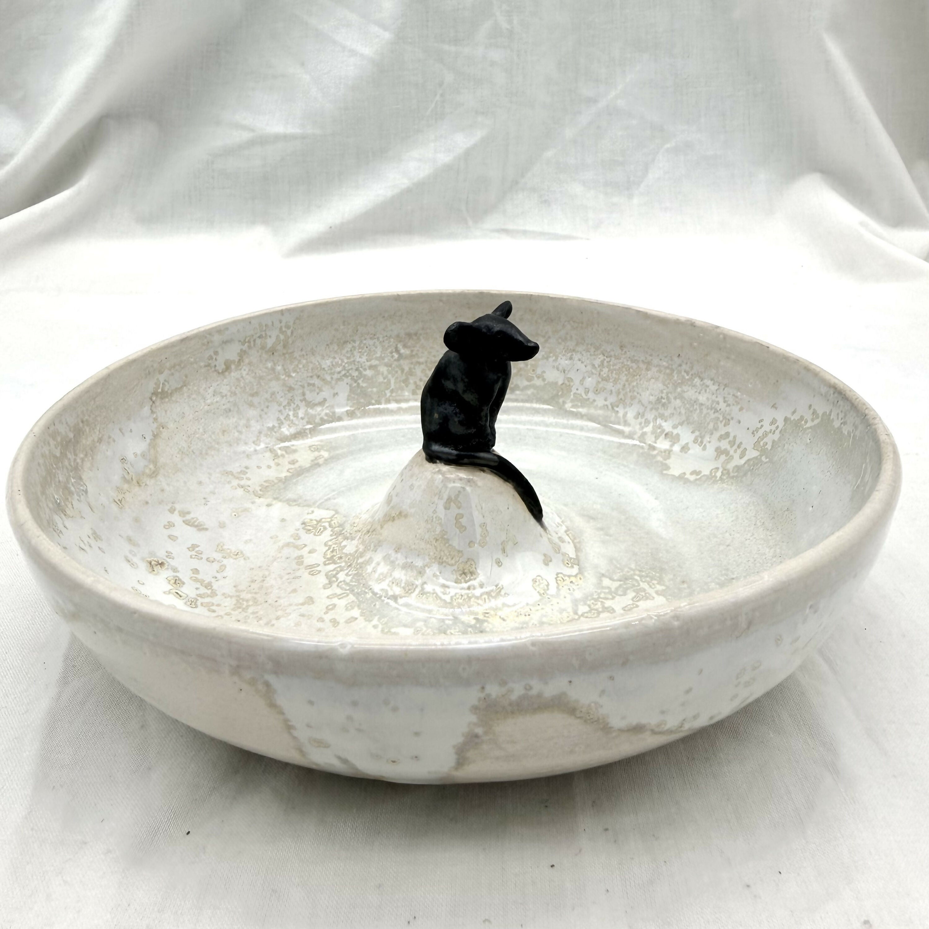 Bol à eau pour chat, petite souris noire | EMPREINTES Paris