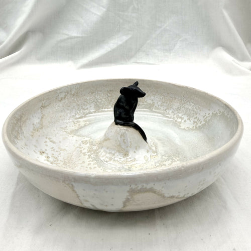 Bol à eau pour chat, petite souris noire | EMPREINTES Paris - EMPREINTES Paris