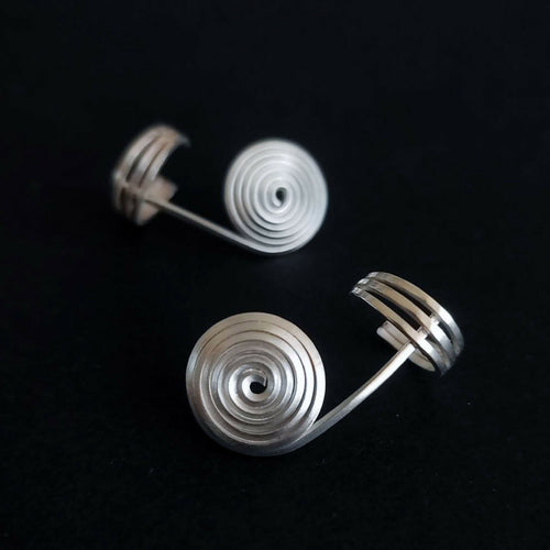Boucles d'oreilles Klimty spirales argent doré ou argent rhodié | EMPREINTES Paris - EMPREINTES Paris