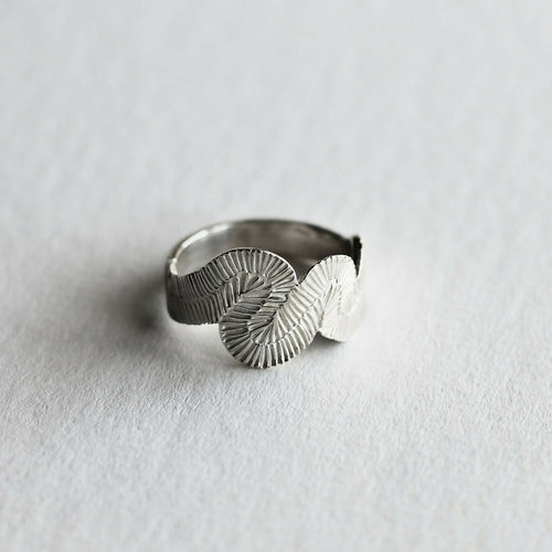 Bague Volute, Anneau zigzag en argent massif 925 recyclé | EMPREINTES Paris - EMPREINTES Paris