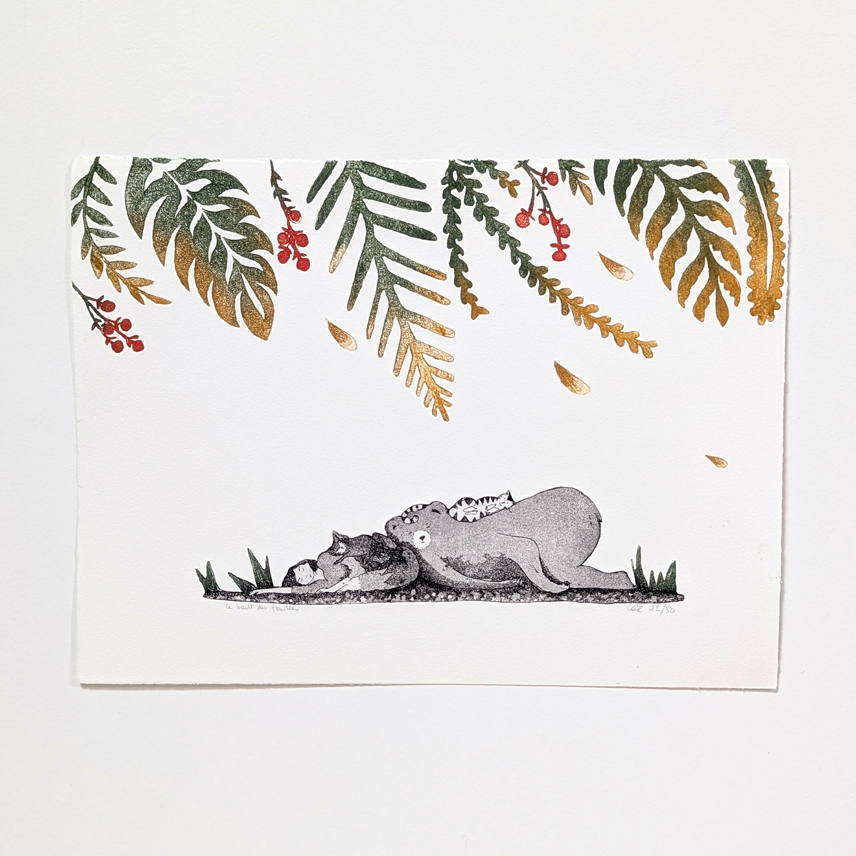 estampe_le_bruit_des_feuilles_cecile_basecq copie | EMPREINTES Paris