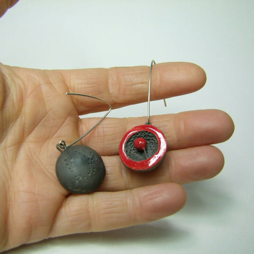 Boucles d'oreilles Miro rouges | EMPREINTES Paris - EMPREINTES Paris