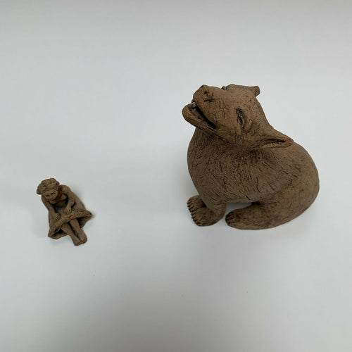 Sculpture Le loup et la fillette | EMPREINTES Paris - EMPREINTES Paris