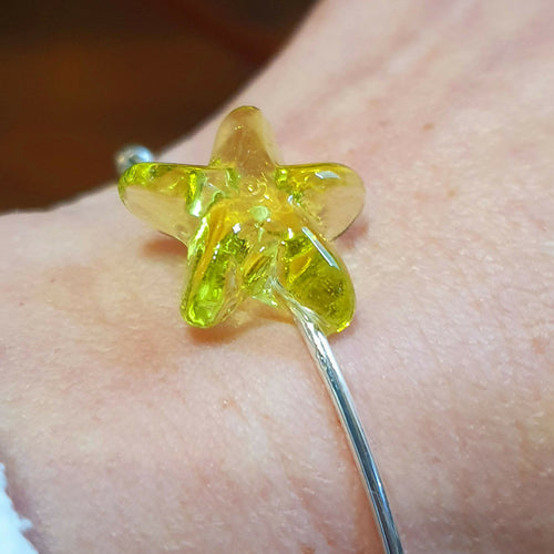 Bracelet jonc Etoile Vert-Jaune | EMPREINTES Paris - EMPREINTES Paris