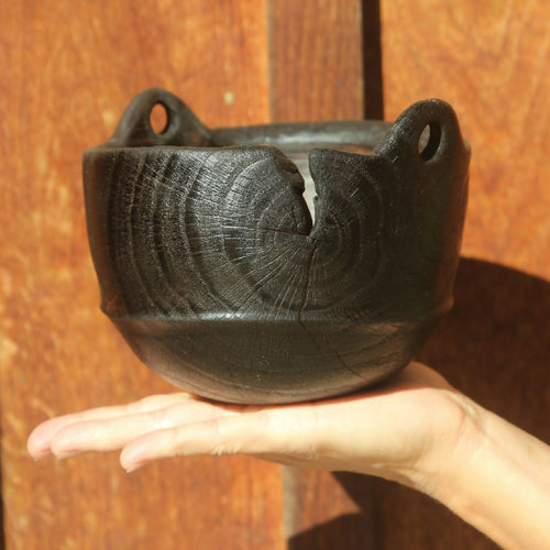 Pot en chêne brulé IV - Collection bois vert | EMPREINTES Paris - EMPREINTES Paris