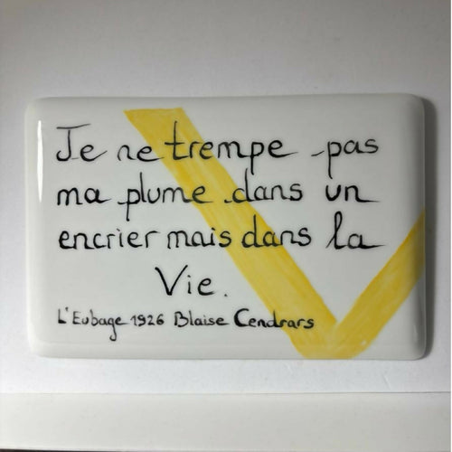 Carte de poésie Blaise Cendrars en Porcelaine | EMPREINTES Paris - EMPREINTES Paris