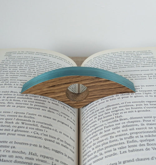 Bague de lecture avec Marqueterie de Paille Bleue | EMPREINTES Paris - EMPREINTES Paris