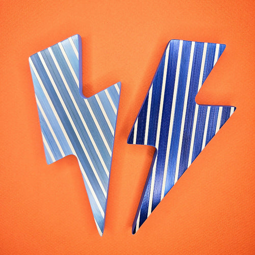 Série Mini Pop - Eclair rayures bleu clair et blanc | EMPREINTES Paris - EMPREINTES Paris