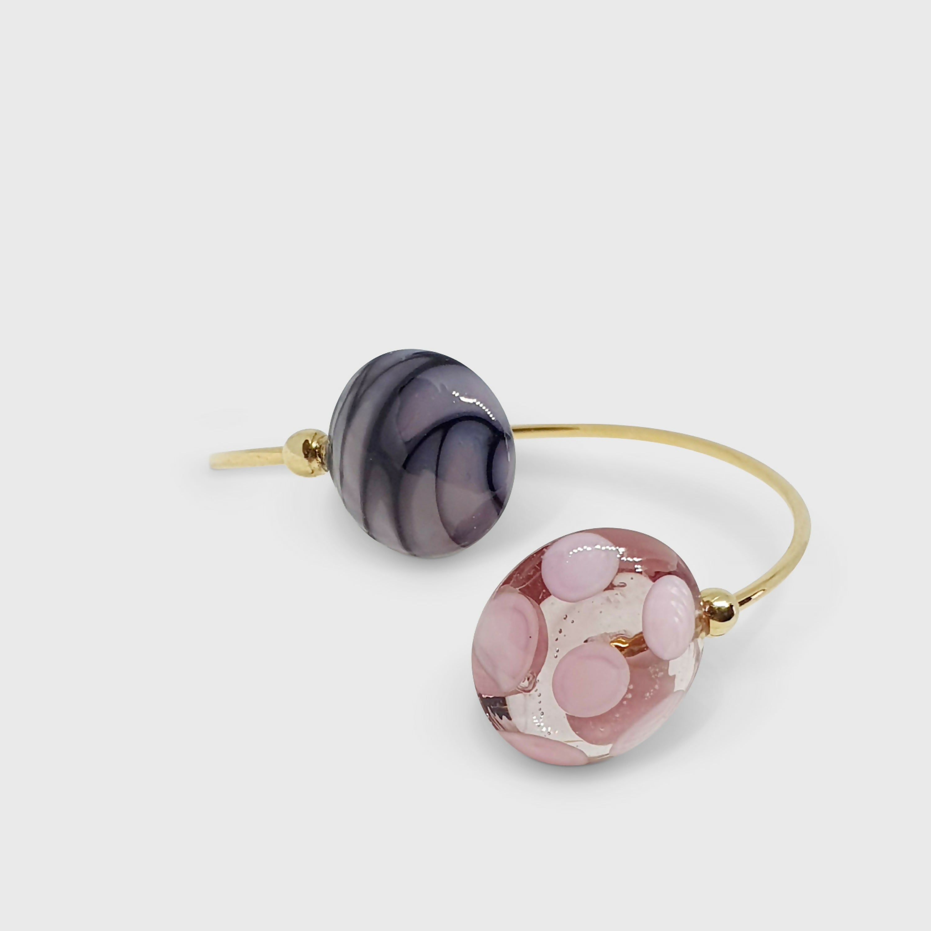 Bracelet jonc en verre rose et violet | EMPREINTES Paris