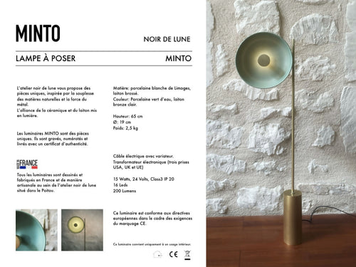 Lampe MINTO | EMPREINTES Paris - EMPREINTES Paris