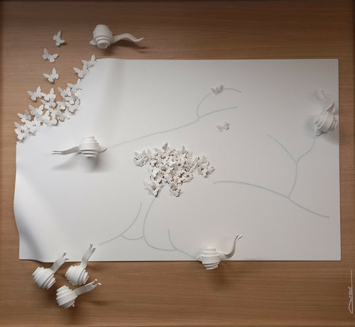 Sculpture murale Le rêve du papillon... l'origine | EMPREINTES Paris - EMPREINTES Paris