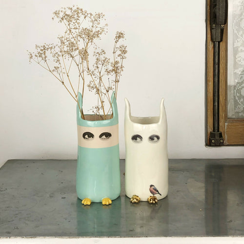 Vase Espionne blanc, moyen modèle | EMPREINTES Paris - EMPREINTES Paris