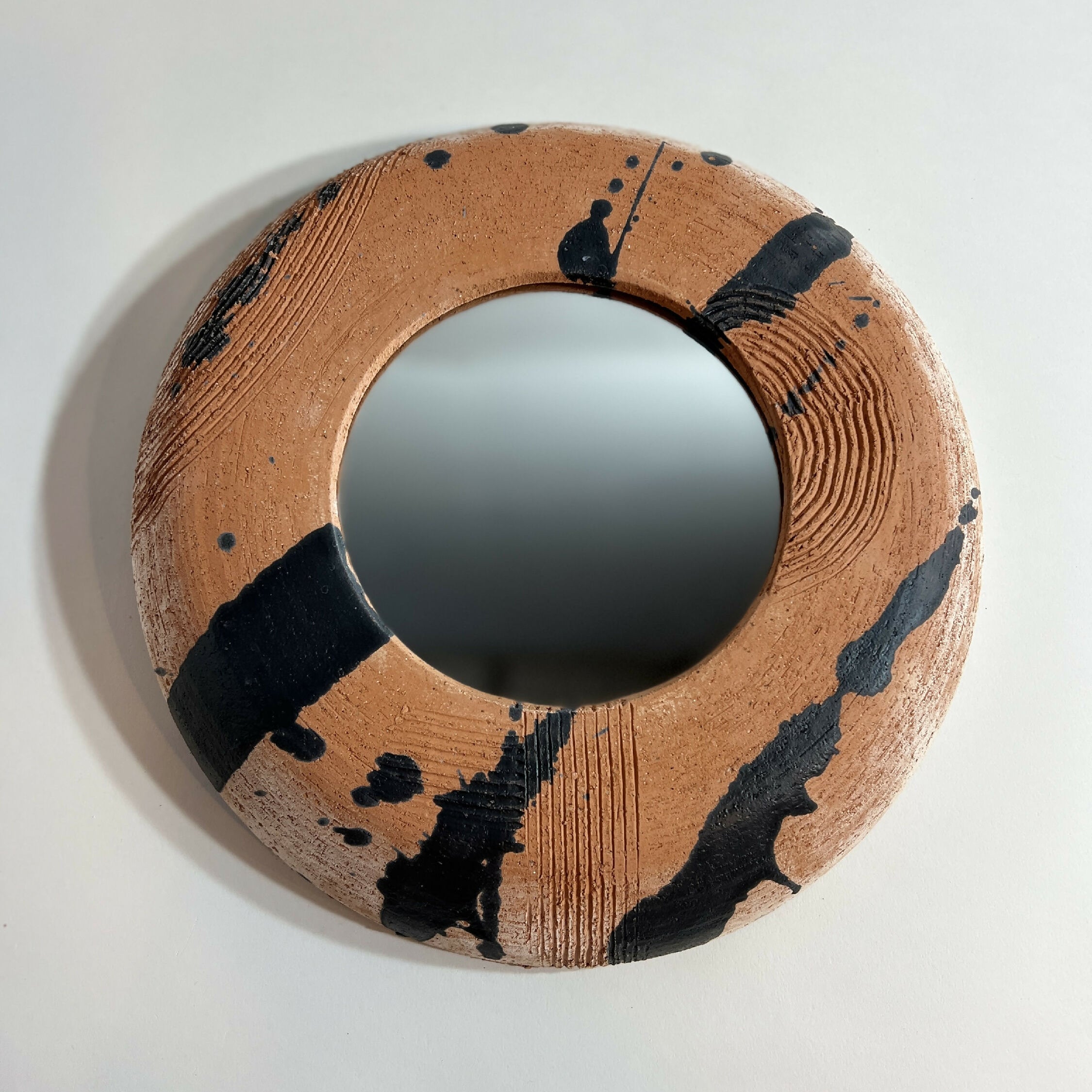 Miroir Terracotta , email calligraphique - Taille L | EMPREINTES Paris