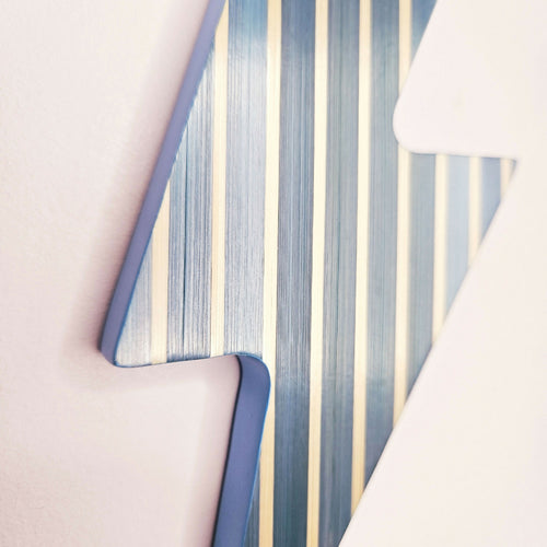 Série Mini Pop - Eclair rayures bleu clair et blanc | EMPREINTES Paris - EMPREINTES Paris